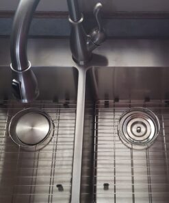 Delta Faucet Leland Brushed Nickel Pull Down Kitchen Faucet, Magnetic Docking Spray Head, SpotShield Stainless Steel, 9178-SP-DST Without Soap Dispenser Standard 33 71suLsDaaFL