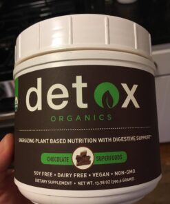 Detox Organics Chocolate Superfood Powder, Detox Cleanse for your Body, Bloating Relief, Immune Support Supplement Smoothie Detox Mix, Greens Blend Superfood, Low Carb, Vegan, Soy Free, Dairy Free 39 71suoI1Cy3L