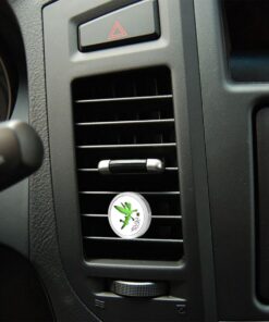 HOUSWEETY Car Air Freshener Aromatherapy Essential Oil Diffuser - Music Note Stainless Steel Locket,11 Refill Pads (Style 1-30mm) Style 1-30mm 11 71svlOL3CL