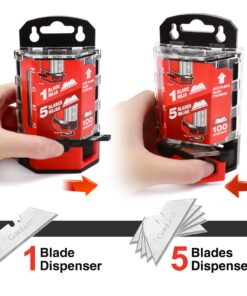 Goldblatt 100-Pack Utility Blades Premium Tempered SK2M Steel with Dispenser (G08283) 12 71swjJDUXSL