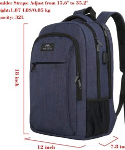 MATEIN Laptop Backpack,Slim Travel Backpack with Laptop Compartment for Men Women,College Daypack Gift Computer Bag fits 15.6 Inch Notebook, Blue 41 71sx9l1b4L