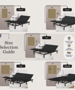 Sven & Son Essential Adjustable Bed Base (Frame Only), Easy Assembly, Head and Foot Lift, Memory Positions, Zero Gravity, Wireless Remote - Queen Adjustable Base Frame Only 14 71sxIFWDuTL