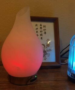DOUDING Aroma Glass Diffuser for Essential Oil, Cool Mist Glass Humidifier with 7 LED Color Changing Light, Auto-Off Safety for Home Office Spa, 120ml(Black Base) Black Base 71 71sxyjYa7KL