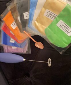 Epoxy Color Pigment-10 Color, with Mini Hand Epoxy Mixer, Mica Powder for Epoxy Resin Dye, Cosmetic Grade Soap Colorant, Natural Slime Coloring with Paint Mixing Tool for Cup Tumbler Turner 10 Selection Kit 55 71syXM1e5cL
