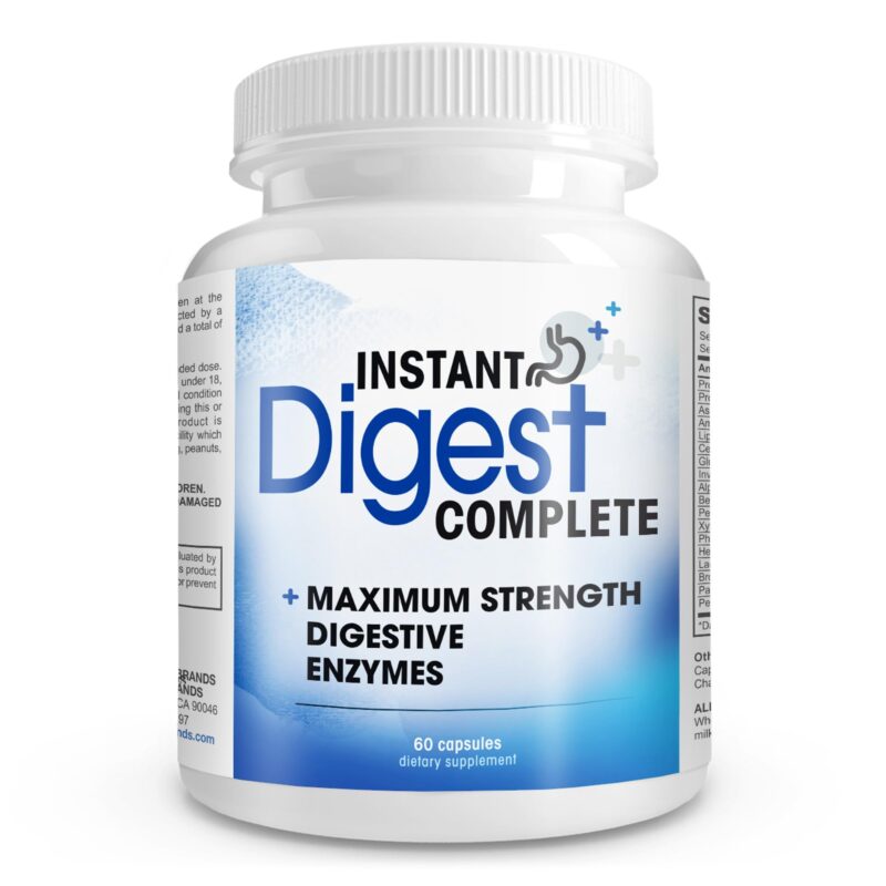 Catalog 7 Instant Digest Complete 2-in-1 Probiotic Digestive Enzymes, 60 Capsules