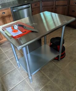 GRIDMANN Stainless Steel Work Table 36 x 24 Inches, NSF Commercial Kitchen Prep Table with Under Shelf for Restaurant and Home 36 in Long x 24 in Deep 58 71szdaPwT4L