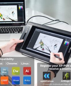 XP-PEN Artist12 11.6 Inch FHD Drawing Monitor Pen Display Graphic Monitor with PN06 Battery-Free Multi-Function Pen Holder and Glove 8192 Pressure Sensitivity 29 71szgEd4WtL