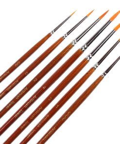 Fine Detail Paint Brush Set - 7 Pieces Miniature Brushes for Watercolor, Acrylic Painting, Models, Airplane Kits 10 71szj8dvJZL