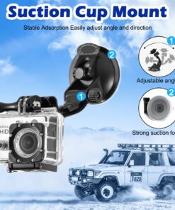 ZOOKKI Action Camera Accessories Kit for GoPro Hero 12 11 10 9 8 7 6 5 4 3 Black Sliver Session Fusion Max- Accessory Package for AKASO APEMAN SJCAM DBPOWER Insta360 Xiaomi Yi DJI Osmo and More GP-9 29 71sznz6DUL
