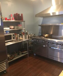 GRIDMANN NSF Stainless Steel Commercial 2 Tier Double Overshelf 48 in. x 12 in. for Kitchen Prep & Work Table 48 in Long x 12 in Deep 22 71t1CqUEsyL