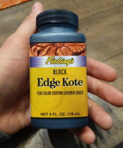 Fiebing's Edge Kote (4oz) - Black - Flexible, Water Resistant Surface Coating for Smoother Leather Edges, Medium Gloss - for Color Coating and Protecting Edges of Leather Shoes, Crafts and Furniture 60 71t1texZAtL