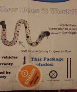 The Noggle, 8ft - Kid's Personal Air Conditioning System, Made in USA, Directs Cool Air to Children in The Backseat - Air Conditioning Vent Hose for Vehicles, Making The Back Seat Cool Again - Black 8 feet Black Ice 38 71t3vaB4L5L