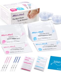 MomMed Ovulation Test Kit (HCG15-LH40), 15 Pregnancy & 40 Ovulation Test Strips with 55 Urine Cups Reliable & Quick Early Pregnancy Test 55 Count (Pack of 1) 25 71t4cn8bZcL