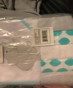 Luvable Friends Unisex Baby Hooded Towel with Five Washcloths, Cotton,Polyester,Ikat Elephant, One Size Ikat Elephant 1 Count (Pack of 1) 19 71t4zIv54kL