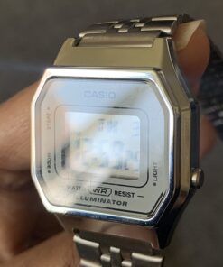 Casio Ladies Mid-Size Silver Tone Digital Retro Watch LA-680WA-7DF 33 71t6QurlsPL