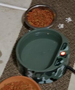 Petfactors Heated Pet Bowl, Outdoor Pet Thermal Water Bowl, Dog Cat Heated Water Bowl with 69 Inch Chew Resistant Cord and Waterproof ON/Off Switch Camouflage 34 71t8IECGyAL
