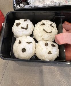 Japanese Traditional Rabbit Blossom Bento Box Set - Square 2 Tier Bento Box, Rice Ball Press, Bento Bag (Blue) 51 71t8oXBb43L