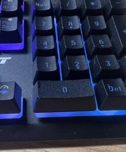 NPET K10 Wired Gaming Keyboard, LED Backlit, Spill-Resistant Design, Multimedia Keys, Quiet Silent USB Membrane Keyboard for Desktop, Computer, PC (Black) Wired RGB 29 71tAlKgs1fL