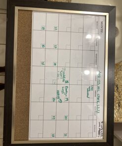 Quartet Whiteboard Calendar & Corkboard, Magnetic, White Board & Cork Bulletin Board Combo, 17" x 23", Wood Finish Frame (22476) 1 Board 53 71tB0hYwCSL
