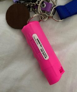 SABRE Pepper Spray, Supports National Breast Cancer Foundation, Maximum Police Strength OC Spray, Quick Release Keychain for Easy Carry and Fast Access, Finger Grip for More Accurate Aim, 25 Bursts Pink (1-Pack) 46 71tB6rNjbdL
