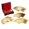 Generic, Deck of Poker Playing Cards in 999.9 Gold Foil Plating with Certificate and Mahogany Box, Bridge Size Cards, Playing Cards, Gold, 54 cards Cards With Box Set 50 71tBjrWczFL