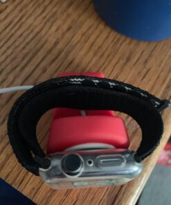 Orzly Compact Stand for Apple Watch - Nightstand Mode Compatible - RED Support Stand with integrated Cable Management Slot (38mm & 42mm & 40mm & 44mm compatible) 23 71tCCmDMWUL