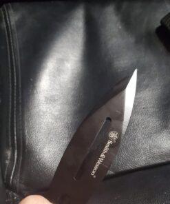 Smith & Wesson Bullseye Throwing Products with Full Tang Stainless Steel Design and Protective Nylon Sheaths for Recreation and Competition 8" Black Throwing Knives 42 71tEI8J7uaL 3