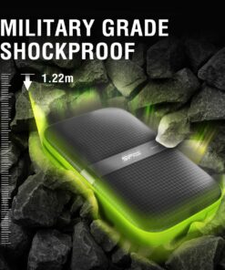 Silicon Power 2TB Rugged Armor A60 Military-grade Shockproof/Water-Resistant USB 3.0 2.5" External Hard Drive for PC, Mac, Xbox One, Xbox 360, PS4, PS4 Pro and PS4 Slim, Black 15 71tEnD3uoWL 1