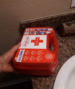 Johnson & Johnson All-Purpose Portable Compact First Aid Kit for Minor Cuts, Scrapes, Sprains & Burns, Ideal for Home, Car, Travel and Outdoor Emergencies, 140 Pieces Original Version 140 Piece Set 54 71tFRBBvXBL