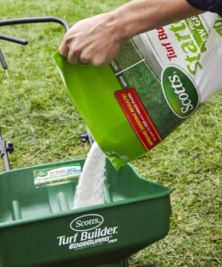 Scotts Turf Builder Starter Fertilizer for New Grass, Use When Planting Seed, 5,000 sq. ft., 15 lbs. Standard 5,000 sq. ft. 32 71tGNdudl4L