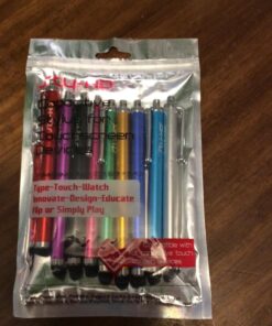 Sty-HD 9 pcs Rainbow of Colors Capacitive Stylus/Styli Touch Screen Cellphone Tablet Pen for iPhone 4 4s 3 3Gs iPod Touch iPad 2 Motorola Xoom, Samsung Galaxy, BlackBerry Playbook AMM0101US, Barnes and Noble Nook Color, Droid Bionic Fashionista 51 71tGiEbivJL