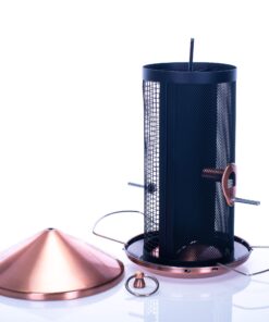 Cottage Garden 12 inch Copper Finish Heavy Duty Mesh Metal 3 Lb. Dual Nut and Seed Bird Feeder Copper Tone 10 71tHzWQZX4L