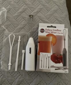 Norpro Cordless Mini Mixer, 5 Piece Set, One Size, White 38 71tIH1LK6zL