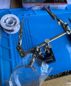 Elenco Helping Hands with 2 .5" Magnifying Glass | Work Bench Must Have | Case-Iron Base | Chrome Plated for Long Life | Glass Lens 25 71tJLnUlmDL