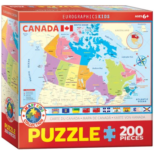 EuroGraphics Map of Canada Puzzle (200 Piece), Multi EuroGraphics Map of Canada Puzzle (200 Piece) 200 Piece Puzzle