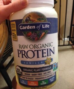 Garden of Life Organic Vegan Vanilla Protein Powder 22g Complete Plant Based Raw Protein & BCAAs Plus Probiotics & Digestive Enzymes for Easy Digestion – Non-GMO, Gluten-Free, Lactose Free 1.5 LB 20 Servings (Pack of 1) 36 71tK5BIbBpL
