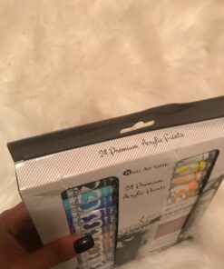 Castle Art Supplies 24 x 12ml Acrylic Paint Set | Value Beginner Set for Starters or Adult Artists | Quality Intense Colors | Smooth to Use on Range of Surfaces | In Neat Presentation Box 24 Count (Pack of 1) 28 71tLkksqvEL