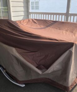 Duck Covers Ultimate Waterproof Square Patio Table & Chair Set Cover, 90 Inch 92"W x 92"D x 32"H 44 71tMj8qkRWL