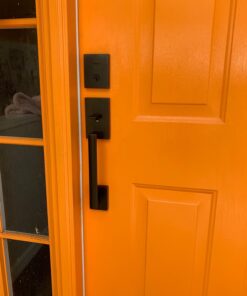 Kwikset San Clemente Front Door Lock Handle and Deadbolt Set, Entry Handleset Exterior with Interior Reversible Lever, Venetian Bronze, Pick Resistant SmartKey Rekey Deadbolt Security 29 71tMvvxe8KL