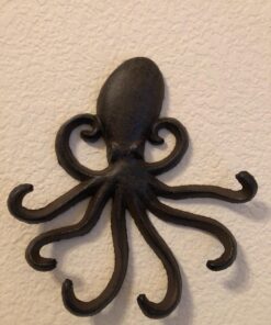 Alternative view of Wall Mount Swimming Octopus Tentacles Key Hook 6 Tentacle Hooks Beach Home Decor