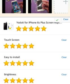 Yodoit for iPhone 6s Plus Screen Replacement Touch LCD Display Digitizer Glass Full Assembly Camera Home Button Proximity Sensor Earpiece Speaker + Tool 5.5 inches (Black) Black iPhone 6s Plus - Black 33 71tNvEZ2hSL