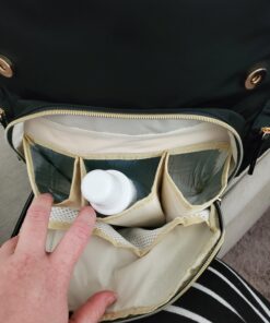 Baby Diaper Bag Backpack with Stroller Hooks, Pipi bear Multi-function Stylish Travel Diaper Back Pack for Mom and Dad, Baby Changing Bag, Maternity Nappy Bag for Boys and Girls, Large Capacity, Black 86 71tP0AUgwKL