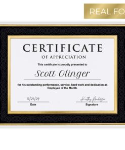 Alternative view of Great Papers! Black Frame Embossed Gold Foil Certificate for Recognition, Accomplishments and Appreciation, Laser and Inkjet Compatible, 8.5” x 11” 15 Count (20103772)