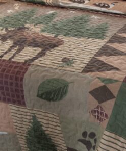 Greenland Home Moose Lodge Quilt Set, King, Natural 25 71tPc8VN31L