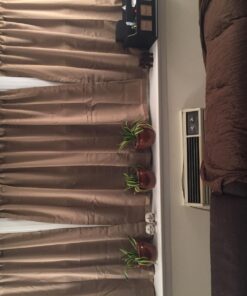 Sun Zero Barrow Energy Efficient Rod Pocket Curtain Single Panel 1 Taupe Beige 54" x 84" 33 71tPiIXHx L
