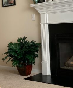 Nearly Natural 6718 35in. Double Bamboo Palm with Decorative Planter Silk Plant,Green Green 35in. 26 71tPvk7XXXL