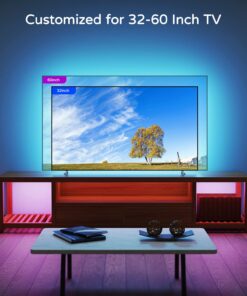 HAMLITE TV LED Backlight, 8.2Ft Led Light for TV 32-60 Inch Monitor Backlight, HDTV Wall Mount Stand Work Space Gaming Room Decor, LED Bias Ambient Mood Lighting Kit for 32-60inch 40 71tQ74uBbL