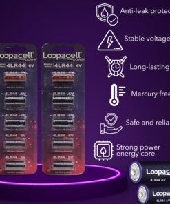 10 Pack 4LR44 / PX28A / L1325 / A544 / K28A / 476A 6V Alkaline Batteries for Dog Shock/Training Collars by Loopacell, 5 Count (Pack of 2) 11 71tQl8UENqL