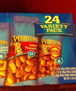 PLANTERS Variety Packs (Salted Cashews, Salted Peanuts & Honey Roasted Peanuts), 24 Packs - Individual Bags of On-the-Go Nut Snacks - No Cholesterol or Trans Fats - Source of Fiber and Healthy Fats 24 Count (Pack of 1) 45 71tTAGdS1OL 1