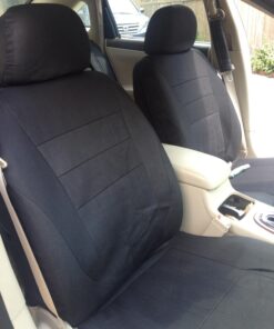 OxGord Car Seat Cover - Poly Cloth Solid Black with Front Low Bucket and 50-50 or 60-40 Rear Split Bench - Universal Fit for Cars, Truck, SUV, Van 36 71tTJZcagIL